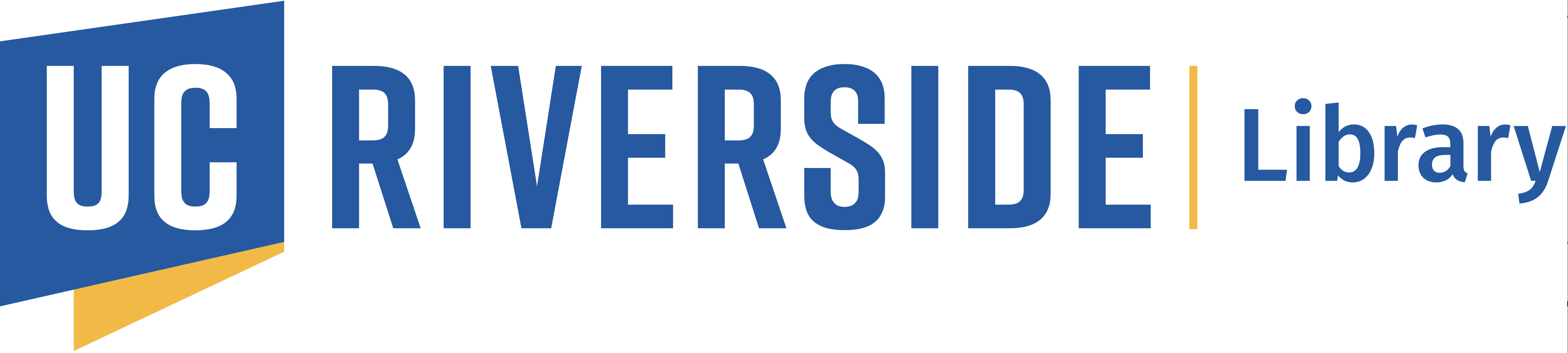logo for our sponsor University of California Riverside, Library